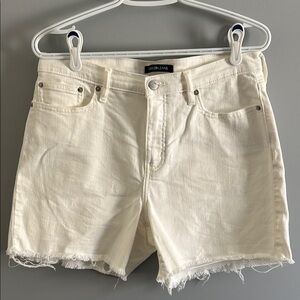 Calvin Klein High Rise Off White Denim Short